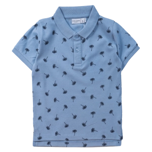 Παιδική μπλούζα Name it για αγόρια Palms γαλάζιο πόλο καλοκαιρινό κοντομάνικο οικονομικό ετών polo online (1)