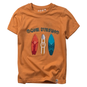 Παιδική μπλούζα AKO για αγόρια Gone surfing πορτοκαλί καθημερινή μακό σχολείο βαμβακερή ετών online (1)