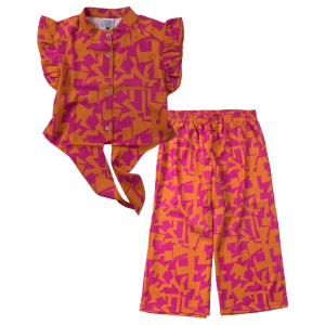 Παιδικό πουκάμισο Serafino για κορίτσια Sorbet καλοκαρινό κοντό άνετο εμπριμέ ετών crop online (1) | Παιδικό παντελόνι Serafino για κορίτσια Sorbet καλοκαιρινό αέρινο κοντό εμπριμέ άνετο ετών online (1) 