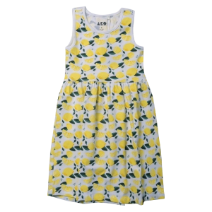 Παιδικό φόρεμα AKO για κορίτσια Lemons άσπρο καλοκαιρινό αέρινο οικονομικό καθημερινό ετών online (1)