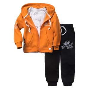 Παιδικό σετ φόρμας για αγόρια Born to Skate πορτοκαλί χειμωνιάτικο χνούδι άνετο σχολείο κουκούλα ετών online (15)