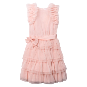 Παιδικό φόρεμα Mayoral για κορίτσια Monica σομόν casual επώνυμο γενέθλια ετών (1)