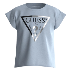 Παιδική μπλούζα Guess για κορίτσια Shinny γαλάζιο επώνυμη καλοκαιρινή μακό άνετη ετών online (2)