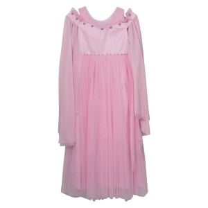 Παιδικό φόρεμα αμπιγέ για κορίτσια Aria ροζ γάμο βάφτιση χρυσόσκονη καλό τούλι ετών online (1)