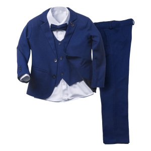 Παιδικό κουστούμι για αγόρια Turin μπλε γάμο βάφτιση επίσημο κοστούμι παπιγιόν καλό ετών online (2)
