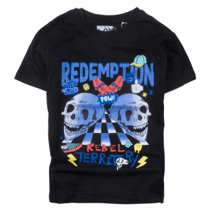 Παιδική μπλούζα Losan για αγόρια Redemption μαύρο καθημερινή καλοκαιρινό σχολείο μακό ετών online (1)