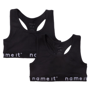2 παιδικά μπουστάκια name it για κορίτσια Simple μαύρο κοριτσίστικα βαμβακερά εσώρουχα πακέτο σετ online (1)