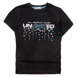 Παιδική μπλούζα ΝΕΚ για αγόρια Unlimited μαύρο καλοκαιρινές κοντομάνικες t-shirt μακό ετών online (1)