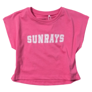 Παιδική μπλούζα Name it για κορίτσια Sunrays φούξια κοντή σχολείο καθημερινό μακό βαμβακερό ετών crop online (1)