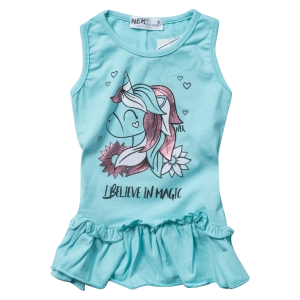 Βρεφικό φόρεμα ΝΕΚ για κορίτσια Magic Unicorn γαλάζιο καθημερινό άνετο μονόκερος καλοκαιρινό μηνών online (1)