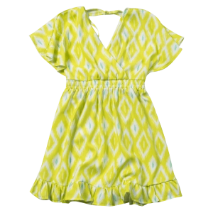 Παιδικό φόρεμα Serafino για κορίτσια Solero  λαχανί καλοκαιρινό αέρινο εμπριμέ βόλτα ετών casual online (1)