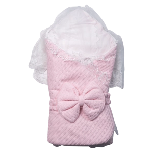 Βρεφικός υπνόσακος για κορίτσια Bow ροζ μοντέρνο νεογέννητο μαιευτήριο δώρο ζεστός online (1)