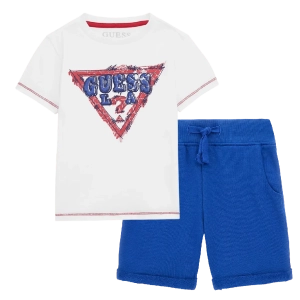 Παιδική μπλούζα Guess για αγόρια Farley άσπρο επώνυμη καλοκαιρινή μακό άνετη ετών online (3) | Παιδική βερμούδα Guess για αγόρια Lucky μπλε  8-18 καλοκαιρινή μακό επώνυμη αθλητική ετών online (2) 