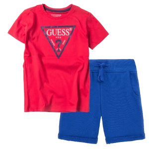  | Παιδική βερμούδα Guess για αγόρια Lucky μπλε  8-18 καλοκαιρινή μακό επώνυμη αθλητική ετών online (2) 