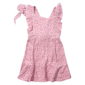 Παιδικό φόρεμα Εβίτα για κορίτσια Britney ροζ  καλοκαιρινά μακό καθημερινά φορέματα floral online (1)