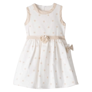 Παιδικό φόρεμα Εβίτα για κορίτσια Dots μπεζ μοντέρνο βόλτα καλοκαιρινό ετών casual online