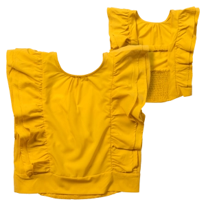 Παιδική μπλούζα New College για κορίτσια You κίτρινο καλοκαιρινές κοριτσίστικες ετών crop online (1)