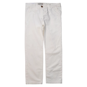 Παιδικό παντελόνι New College για αγόρια άσπρο παντελόνια με τσέπες υφασμάτινο chinp ετών online (1)