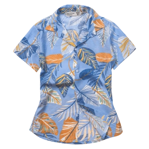 Παιδικό πουκάμισο New College για αγόρια Curacao γαλάζιο φλοράλ  γιακάς μοντέρνα καλοκαιρινά κοντομάνικα ετών online (1)