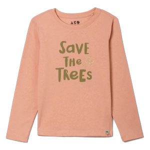 Παιδική μπλούζα ΑΚΟ για κορίτσια Save trees σόμον ψιλές μπλούζες ανοιξιάτικες λεπτές ετών