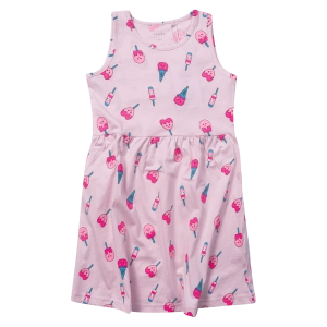 Παιδικό φόρεμα Name it για κορίτσια Icecreams ροζ καλοκαιρινό μονόκερος οικονομικό βαμβακερό μακό ετών online (1)