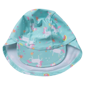 Βρεφικό καπέλο Losan για κορίτσια Unicorns γαλάζιο μονόκερος καθημερινά καλοκαιρινά ήλιο μηνών καπέλα online (1)