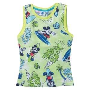 Βρεφκή μπλούζα Disney για αγόρια Mickey Surf λαχανί αγορίστικεσ μπλούζες καλοκαιρινές ετών online (1)