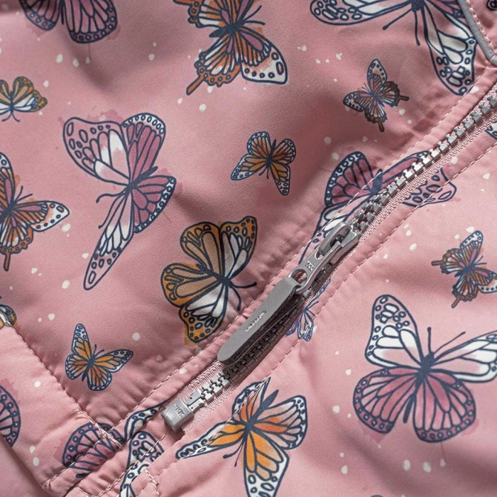 Παιδικό μπουφάν Name it για κορίτσια Butterflies Ροζ κοριτσίστικα μοντέρνα μπουφάν επώνυμα ζεστά 3