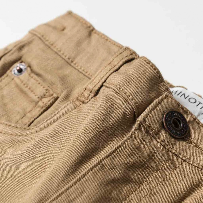 Παιδικό παντελόνι Minoti για αγόρια Will μπεζ επώνυμα παιδικό ρούχο αγορίστικο τζιν Jean μοντέρνο κουμπί