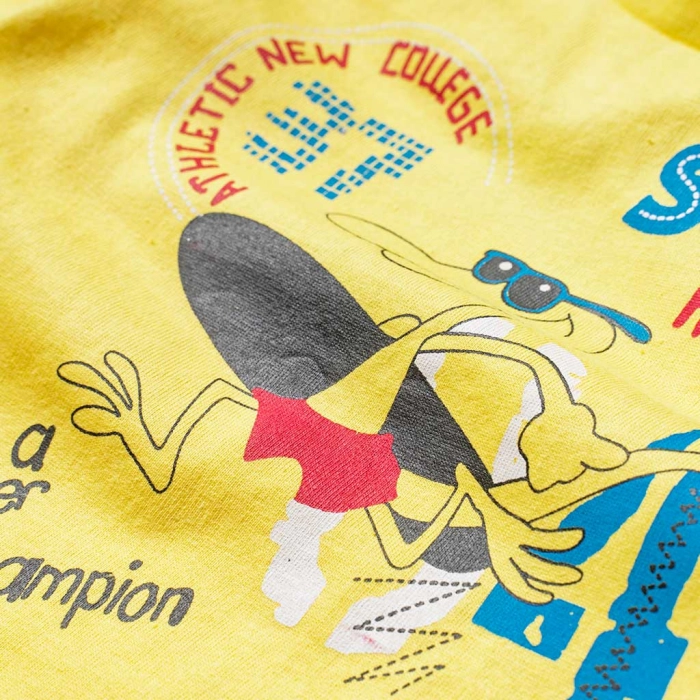 Bρεφικό σετ New College για αγόρια Surf Lizzard Κίτρινο καθημερινά βρεφικά σετ online 3