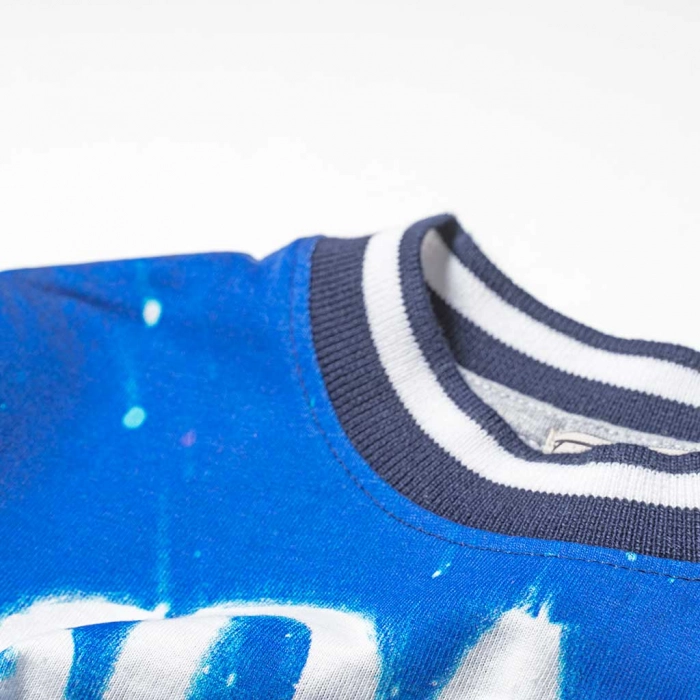 Παιδική μπλούζα New College για αγόρια Space Μπλε αγορίστικα ελληνικά φούτερ μοντέρνα ζεστά 4