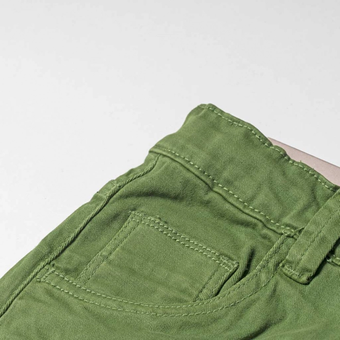 Παιδικό παντελόνι New College για αγόρια Relief Πράσινο αγορίσικα ελληνικά μοντέρνα παντελόνια 2