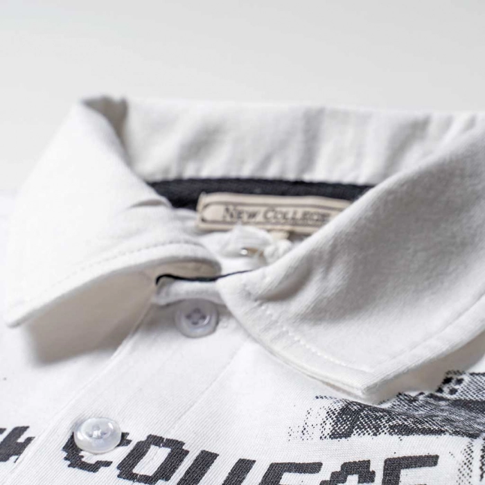 Παιδική μπλούζα New College για αγόρια Jump Άσπρο καλοκαιρινές μοντέρνες ποιοτικές μπλούζες online 4