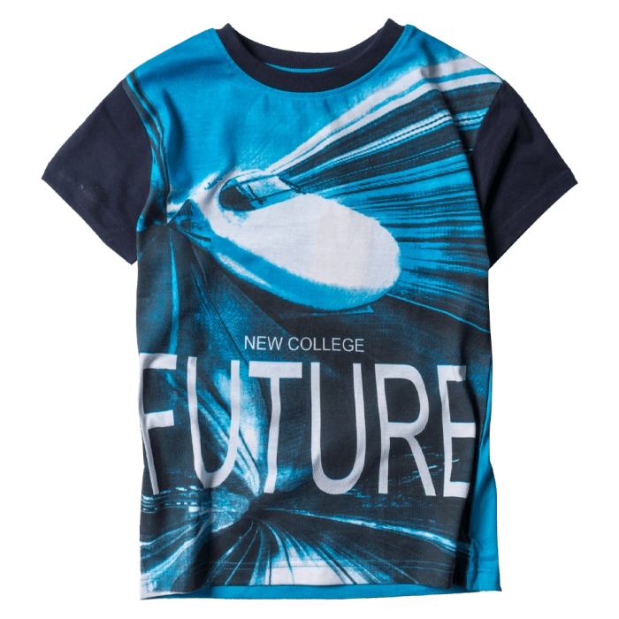 Παιδική μπλούζα New College για αγόρια Future Μπλε καλοκαιρινές μοντέρνες ποιοτικές μπλούζες online