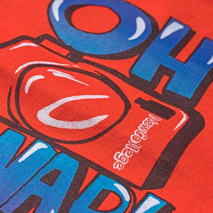 Παιδική μπλούζα New College για αγόρια Oh Snap Πορτοκαλί αγορίστικες ελληνικές κοντομάνικες μπλούζες 3