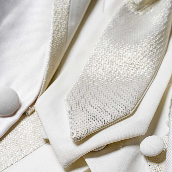 Παιδικό κοστούμι για αγόρια Mykonos White αγορίστικα μοντέρνα βαφτιστικά παραγαμπράκια καλό ντύσιμο για γάμο βάφτιση 3
