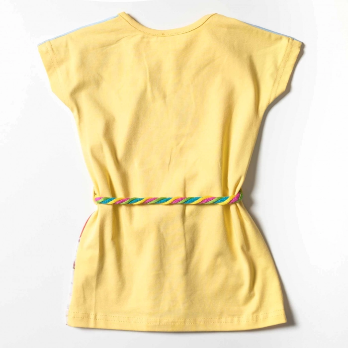 Παιδικό μπλουζοφόρεμα New college Umbrella κίτρινο καλοκαιρινό μοντέρνο πλάτη