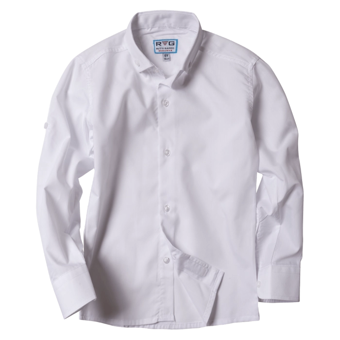 Παιδικό πουκάμισο για αγόρια Trappes άσπρο καλά πουκάμισα για αγοράκια ετών βαμβακερά μοντέρνα ιδιαίτερα online