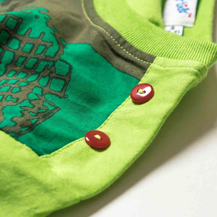 Μπλούζα Ztar Kids Hot πράσινο κουμπάκια
