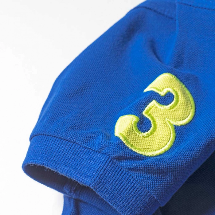Παιδική μπλούζα US Polo για αγόρια USPA Μπλε αγορίστικες επώνυμες μοντέρνες polo με γιακά μπλούζες καλοκαιρινές 1