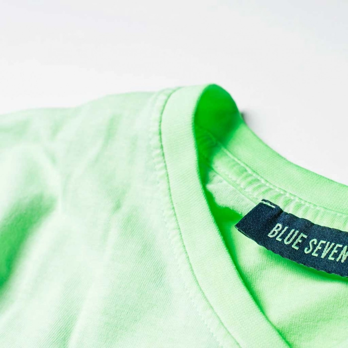 Παιδική μπλούζα Blue Seven για αγόρια Minimal Λαχανί αγορίστικη φλούο μοντέρνα ποιοτική καθημερινή 3