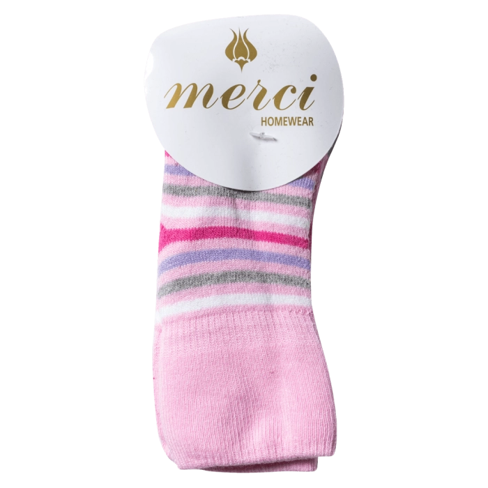 Βρεφικές κάλτσες για κορίτσια MumDadMe Ροζ χαριτωμένο με πολύχρωμα γραμματα online