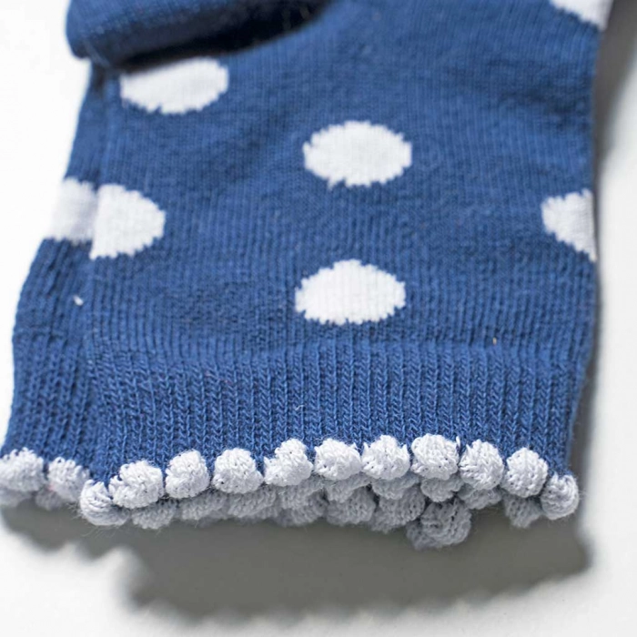 Παιδικές κάλτσες για κορίτσια Big Dots Μπλε κοριτσίστικο χαριτωμένο με βούλες online 1
