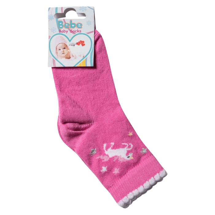 Παιδικές κάλτσες για κορίτσια Unicorn Φούξια μοναδική νεραιδένια κοριτσίστικη καθημερινή online