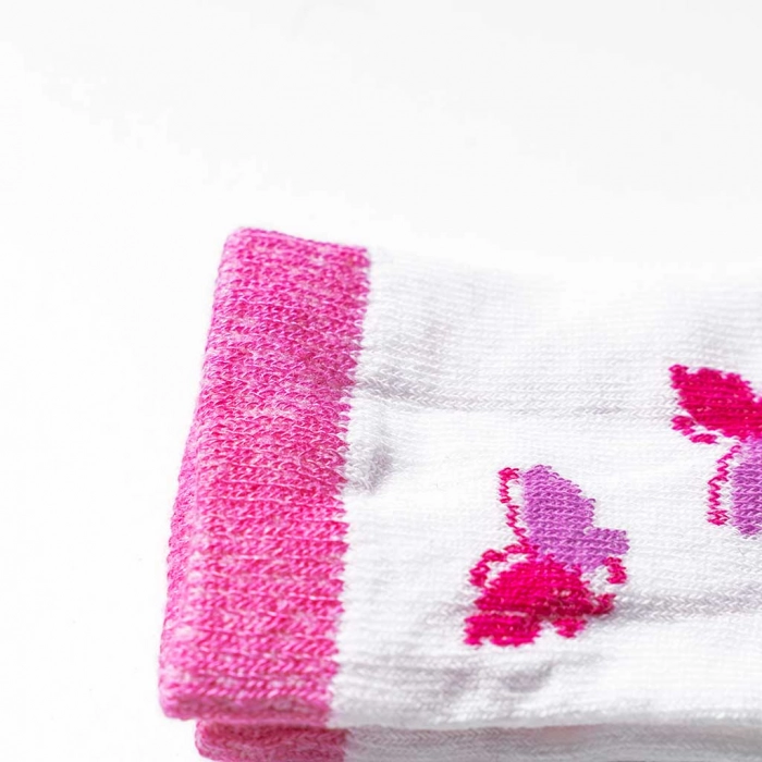 Βρεφικές κάλτσες για κορίτσια Hearts φούξια καθημερινές ποιοτικές βρεφικές απλές οικονομικές