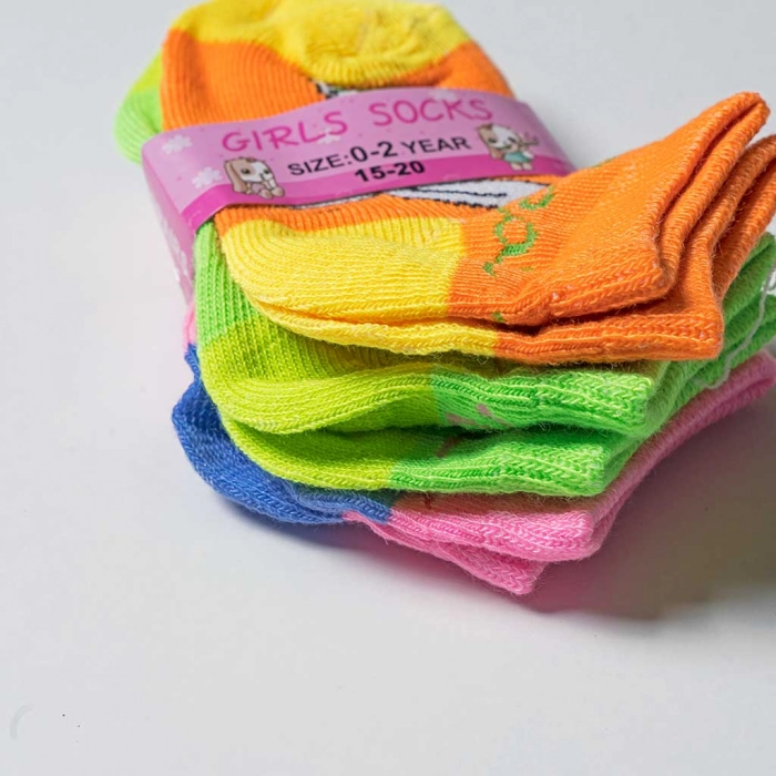 Παιδικές κάλτσες για κορίτσια Bean κοριτσίστικες μοντέρνες πολύχρωμες κάλτσες 1