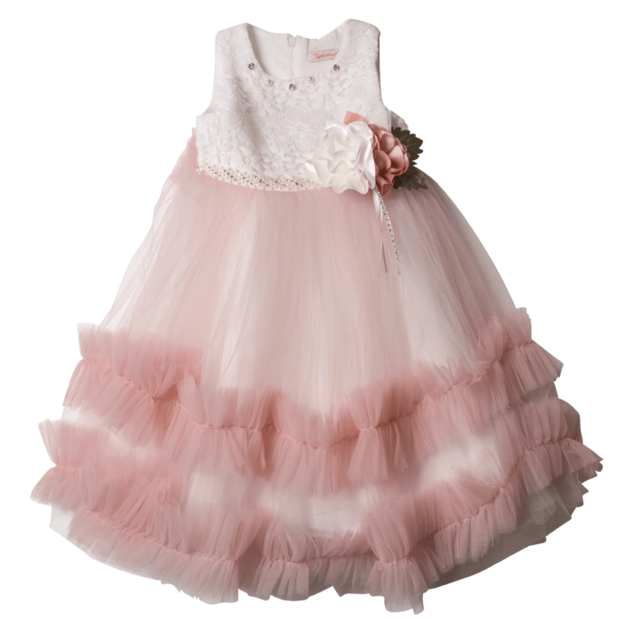 Παιδικό φόρεμα για κορίτσια Regua πούδρα επίσημα αμπιγιέ φορέματα ακριβά εντυπωσιακά για βάφτιση γάμο εκκλησία για κορίτσια ετών online