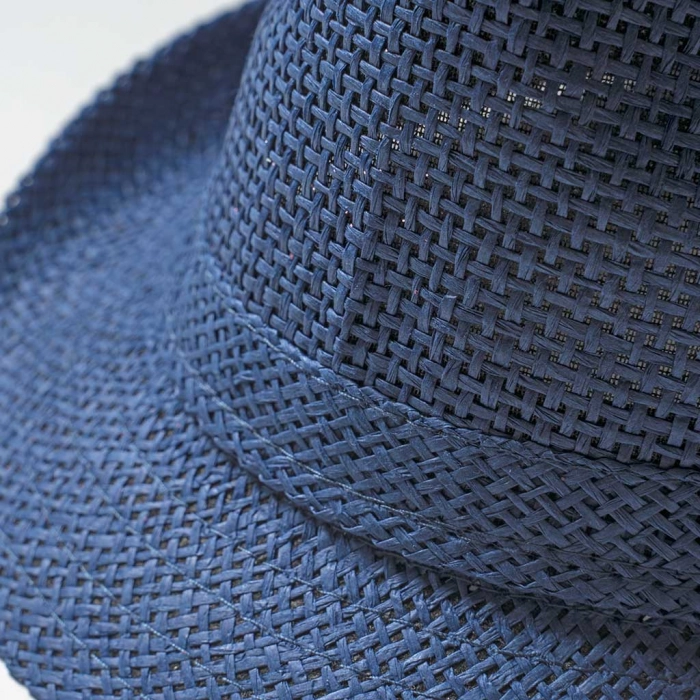 Παιδικό καπέλο για αγόρια Boss Μπλε Ραφ αγορίστικα ψάθινα καπέλα καλοκαιρινά μοντέρνα 3