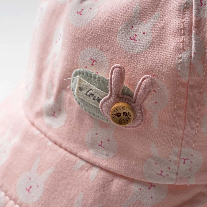 Βρεφικό καπέλο για κορίτσια Rabbit Ροζ κοριτσίστικα καπέλα καλοκαιρινά φθηνά 3