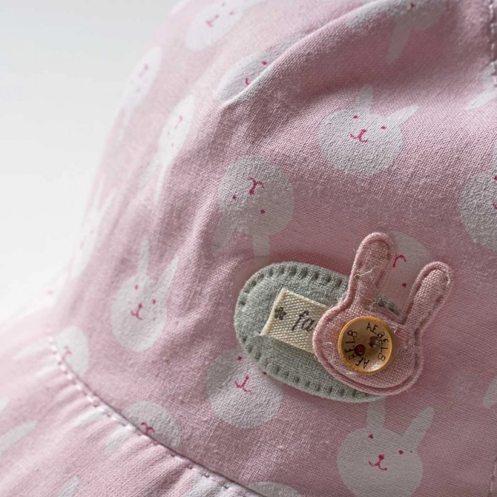 Βρεφικό καπέλο για κορίτσια Rabbit Ροζ παλ κοριτσίστικα καπέλα καλοκαιρινά φθηνά 3